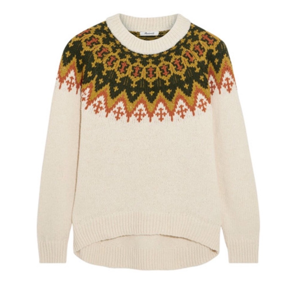 Madewell Fair Isle Nordic Pullover Sweater